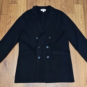 Express Mens Black M Double-Breasted Sweater Jacket